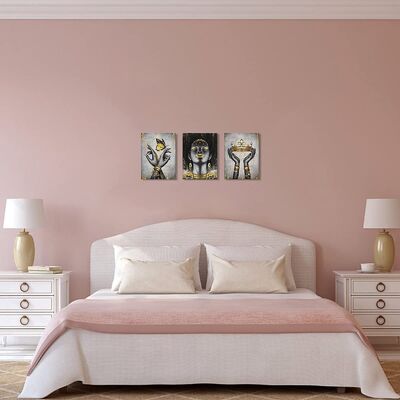 Modern Abstract Style Hand Painted Oil Painting Canvas Wall Art with Customized Size