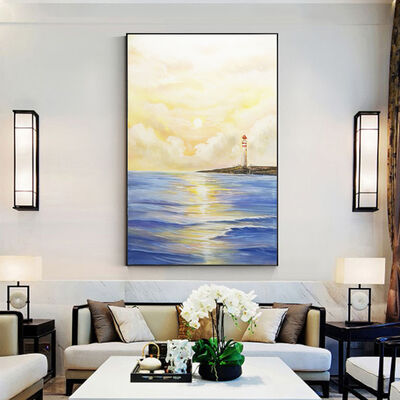 Customizable Size Modern Textured Canvas Handmade Abstract Landscape Hand Painted Oil Painting